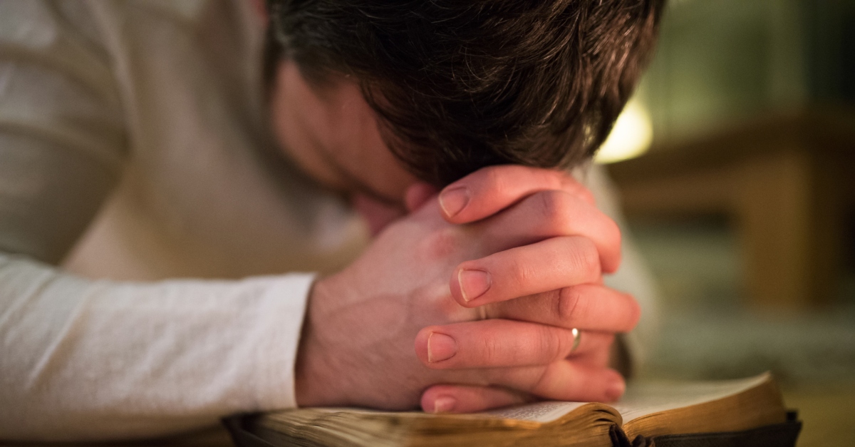 man praying